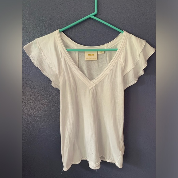 Maeve Anthropologie flutter sleeve tee - Picture 3 of 6